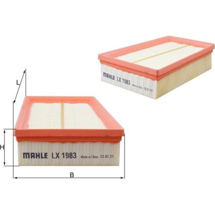 MAHLE Luftfilter LX 1983 MAHLE Luftfilter LX 1983