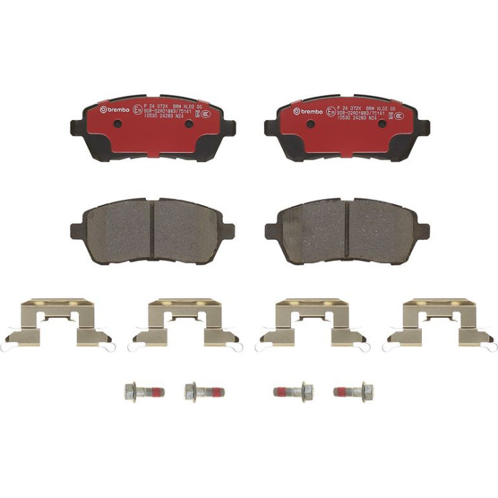 P 24 072X Brembo Xtra Bremsbelagsatz Vorderachse – P 24 072X – 126 x 52 x 18 mm – Bremssystem Lucas – OE Nummer 1550219 P 24 072X Brembo Xtra Bremsbelagsatz Vorderachse – P 24 072X – 126 x 52 x 18 mm – Bremssystem Lucas – OE Nummer 1550219