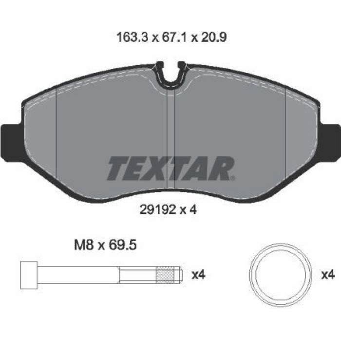 Textar Bremsbelagsatz 2919209 Textar Bremsbelagsatz 2919209