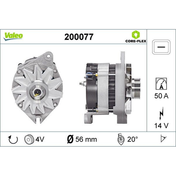 Valeo Lichtmaschine 200077 Valeo Lichtmaschine 200077