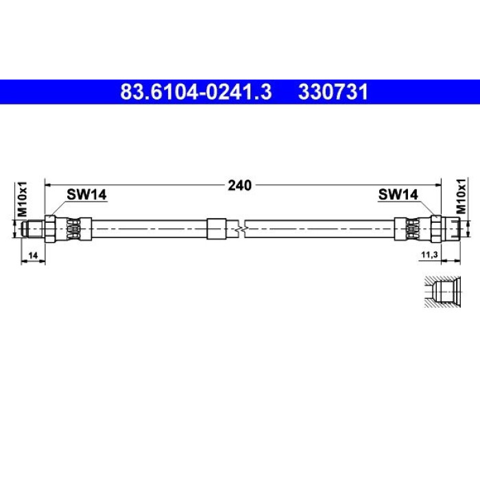 ATE Bremsschlauch 83.6104-0241.3 ATE Bremsschlauch 83.6104-0241.3