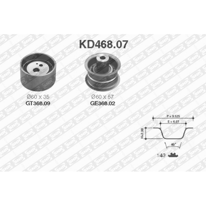 SNR Zahnriemensatz KD468.07 SNR Zahnriemensatz KD468.07