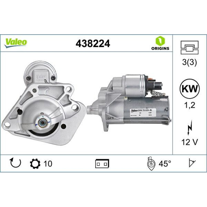 438224 Valeo Anlasser 438224 438224 Valeo Anlasser 438224