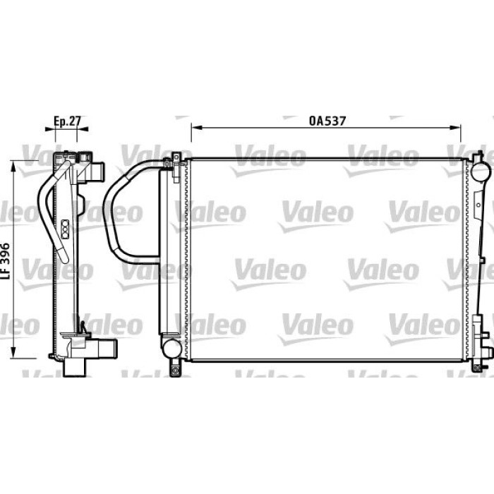 Valeo Motorkühler 732883 Valeo Motorkühler 732883