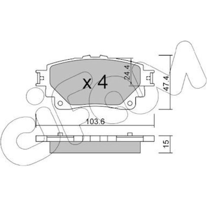 CIFAM Bremsbelagsatz, Scheibenbremse 822-1290-0