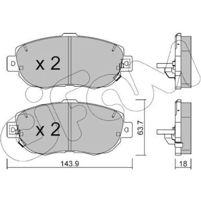 CIFAM Bremsbelagsatz, Scheibenbremse 822-756-0