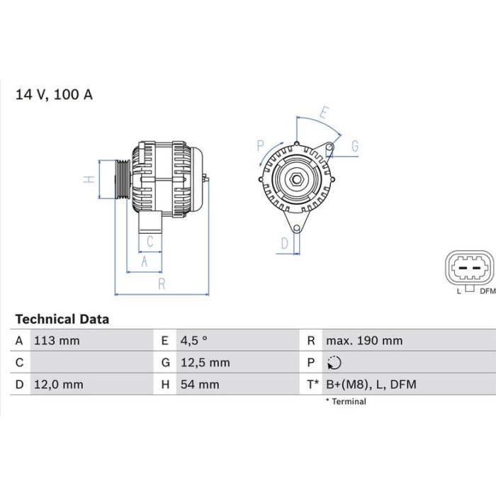 Bosch Lichtmaschine 0 986 081 410 Bosch Lichtmaschine 0 986 081 410