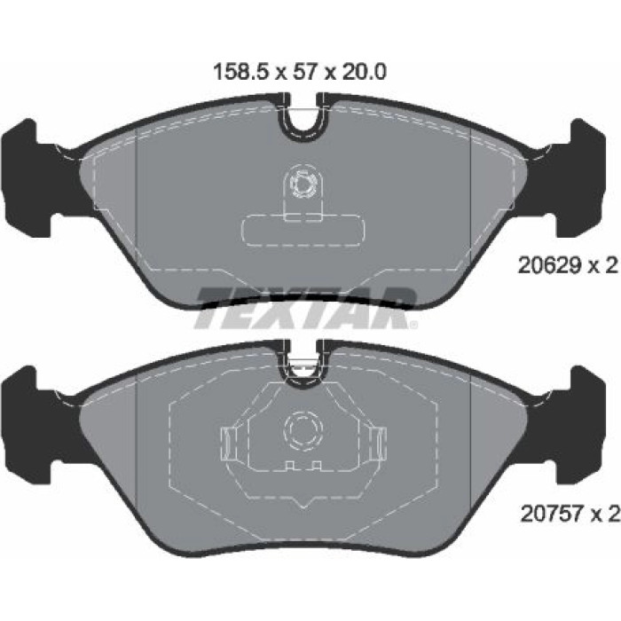 Textar Bremsbelagsatz 2062902 Textar Bremsbelagsatz 2062902