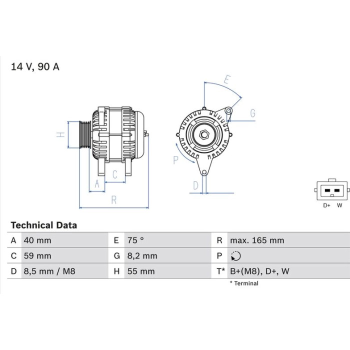 Bosch Lichtmaschine 0 986 038 380 Bosch Lichtmaschine 0 986 038 380
