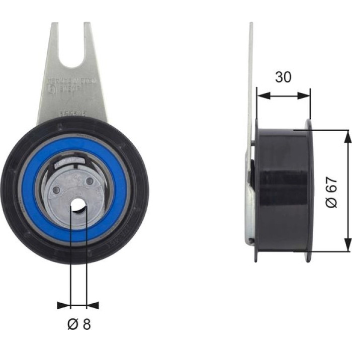 T43041 Gates Spannrolle T43041 T43041 Gates Spannrolle T43041
