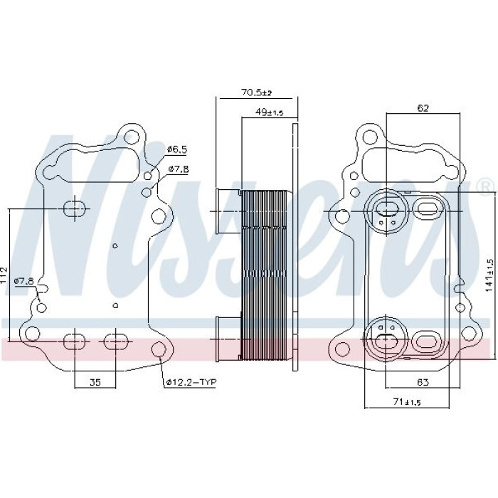 Nissens Ölkühler PKW 91151 Nissens Ölkühler PKW 91151