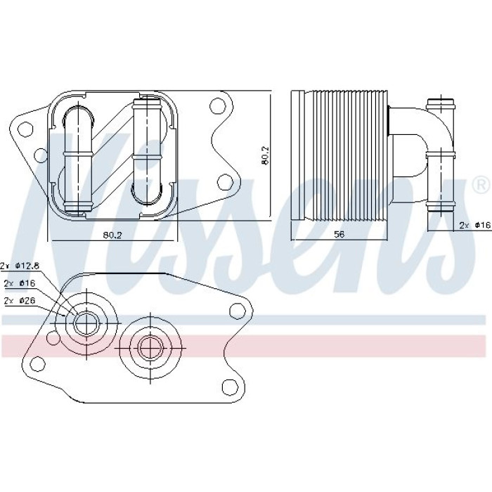 Nissens Ölkühler PKW 90733 Nissens Ölkühler PKW 90733