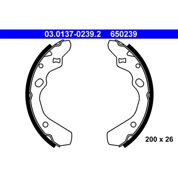 ATE Bremsbacken 03.0137-0239.2 ATE Bremsbacken 03.0137-0239.2