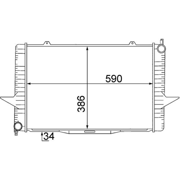MAHLE Kühler, Motorkühlung CR 1543 000S MAHLE Kühler, Motorkühlung CR 1543 000S