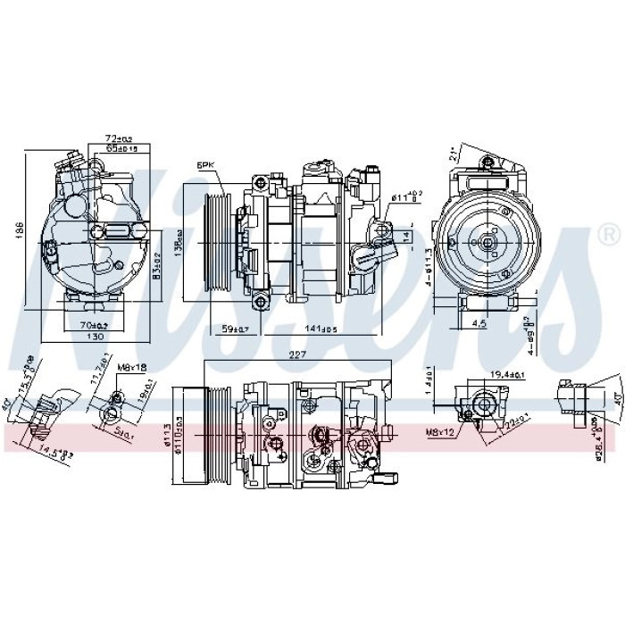 Nissens Klimakompressor PKW 890337 Nissens Klimakompressor PKW 890337