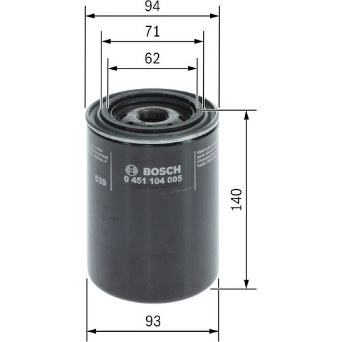 Bosch Ölfilter 0 451 104 005 Bosch Ölfilter 0 451 104 005