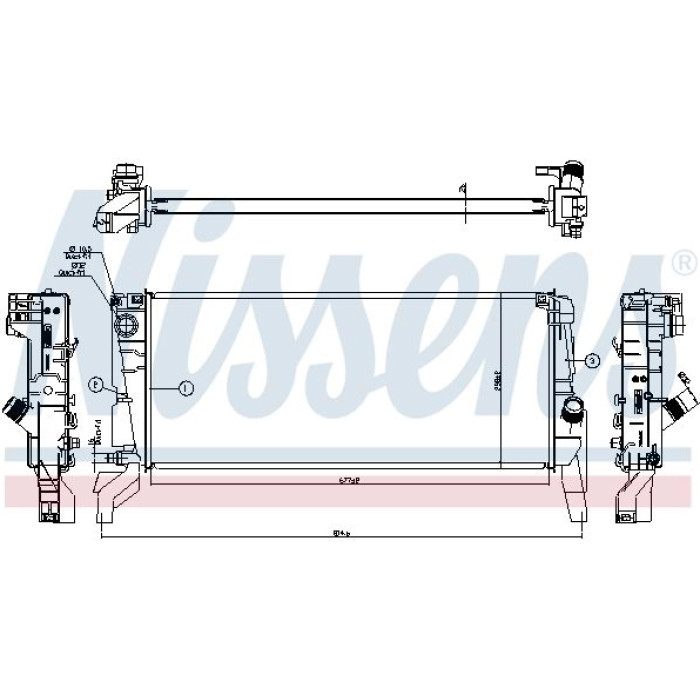Nissens Wasserkühler PKW 606246 Nissens Wasserkühler PKW 606246