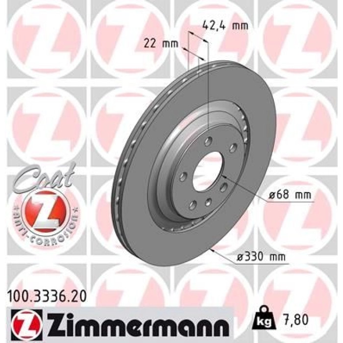 Zimmermann Bremsscheibe 100.3336.20 Zimmermann Bremsscheibe 100.3336.20
