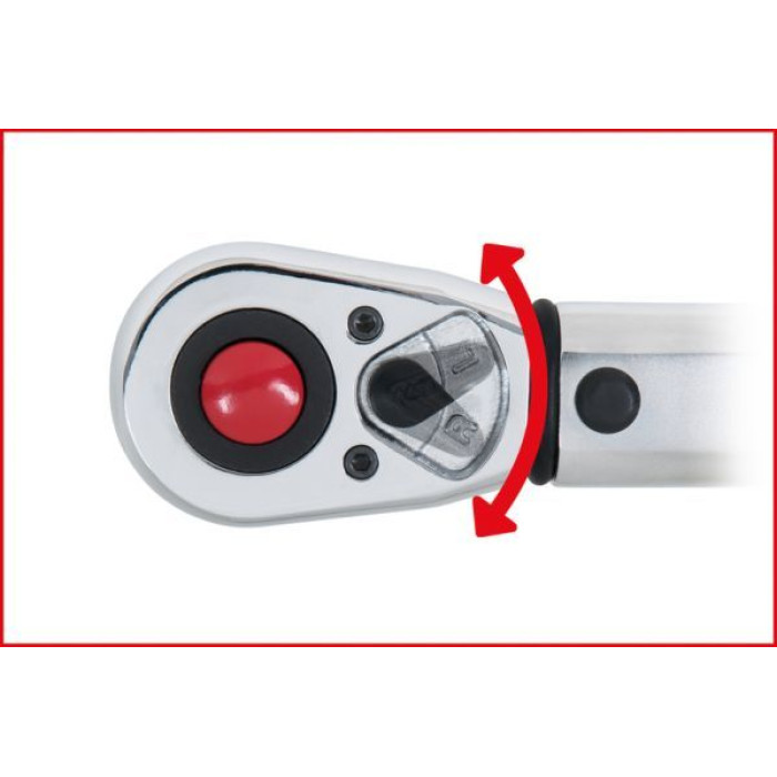 KS TOOLS Drehmomentschlüssel mit Ratsche 1/2 ERGOTORQUE®precision, 20-200 Nm 516.6542
