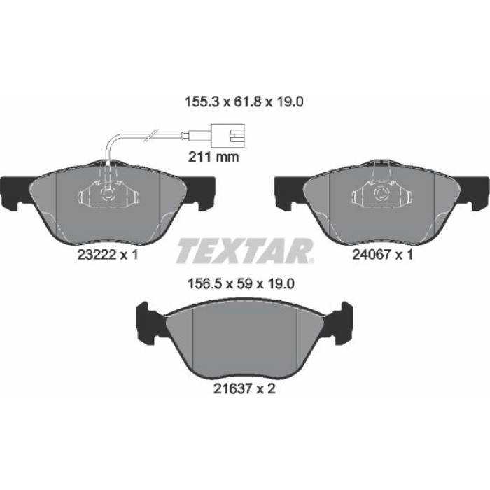 Textar Bremsbelagsatz 2322201 Textar Bremsbelagsatz 2322201