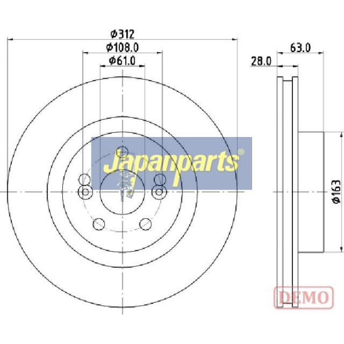 Japanparts Bremsscheibe DI-0701C Japanparts Bremsscheibe DI-0701C