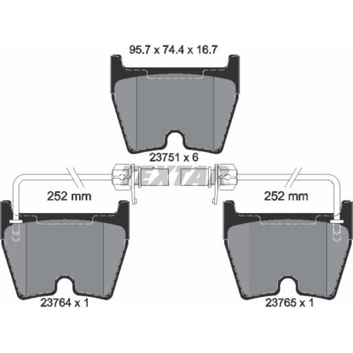 Textar Bremsbelagsatz 2375101 Textar Bremsbelagsatz 2375101