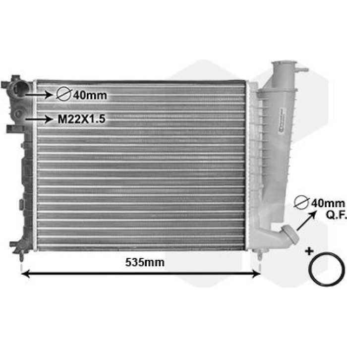 Van Wezel Motorkühler 09002154 Van Wezel Motorkühler 09002154