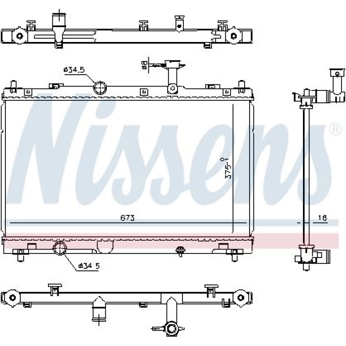 Nissens Wasserkühler PKW 606736 Nissens Wasserkühler PKW 606736