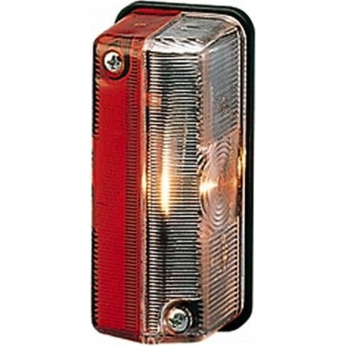 HELLA Umrissleuchte glasklar/rot für seitlich-rückwärtigen Anbau ohne Glühlampe – 2XS 005 020-002