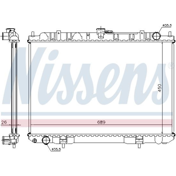 Nissens Wasserkühler PKW 68703A Nissens Wasserkühler PKW 68703A