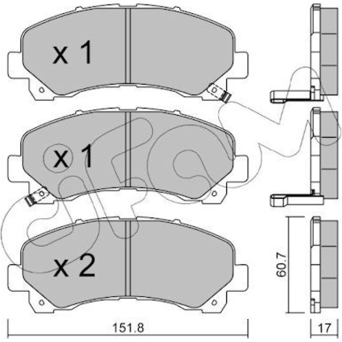 CIFAM Bremsbelagsatz, Scheibenbremse 822-902-0 CIFAM Bremsbelagsatz, Scheibenbremse 822-902-0