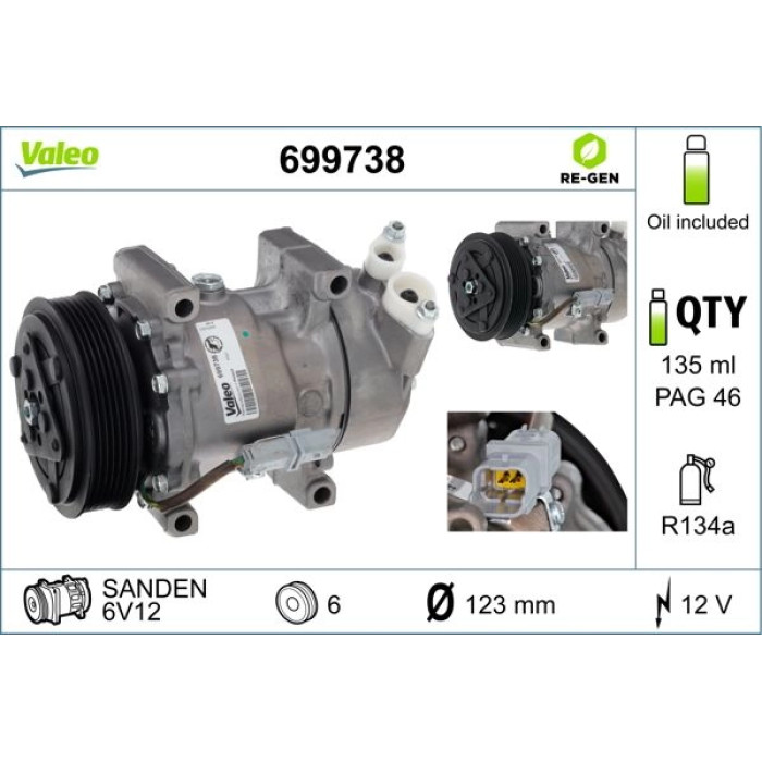 Valeo Kompressor 699738 Valeo Kompressor 699738