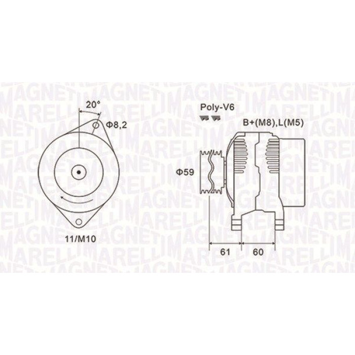 Magneti Marelli Lichtmaschine 063731643010 Magneti Marelli Lichtmaschine 063731643010