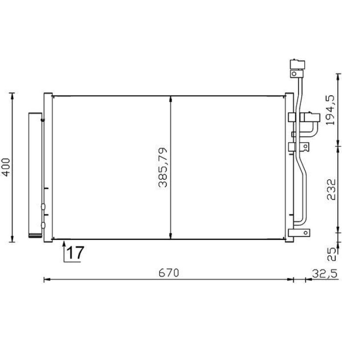 Kondensator, Klimaanlage AC 716 001S Kondensator, Klimaanlage AC 716 001S
