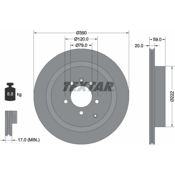 Textar Bremsscheibe 92147703 – 350 x 20 Textar Bremsscheibe 92147703 – 350 x 20