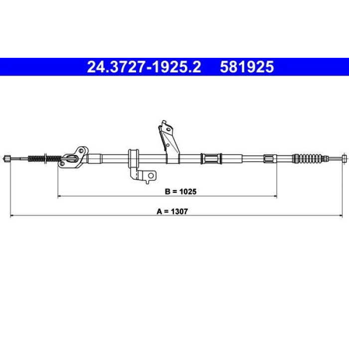 ATE Handbremsseil 24.3727-1925.2 ATE Handbremsseil 24.3727-1925.2