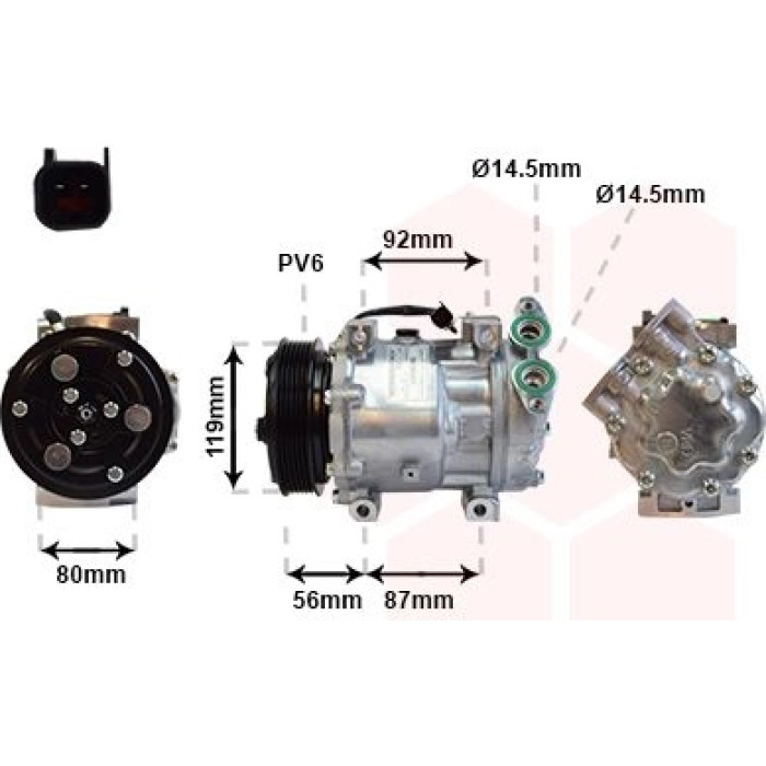 Van Wezel Klimakompressor 1800K431 Van Wezel Klimakompressor 1800K431