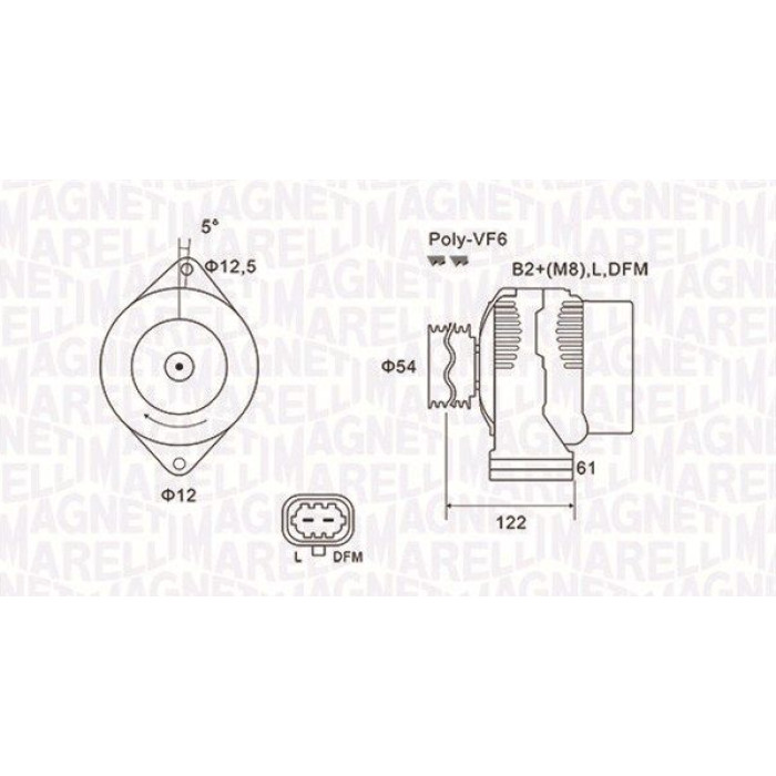 Magneti Marelli Lichtmaschine 063731994010 Magneti Marelli Lichtmaschine 063731994010