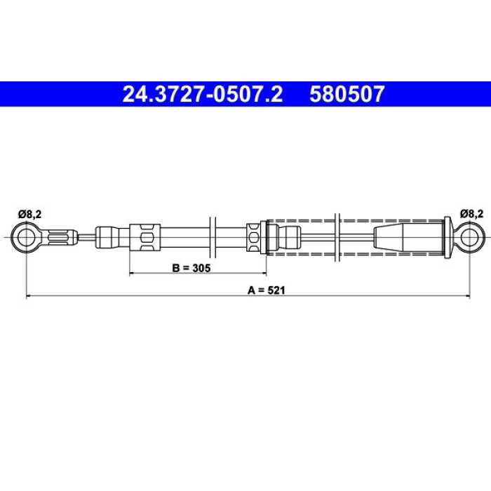 ATE Handbremsseil 24.3727-0507.2