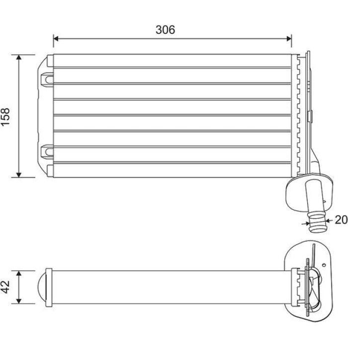 Valeo Wärmetauscher 811519 Valeo Wärmetauscher 811519