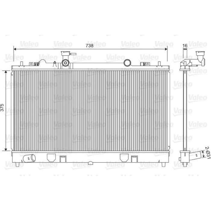 Valeo Motorkühler 734410 Valeo Motorkühler 734410