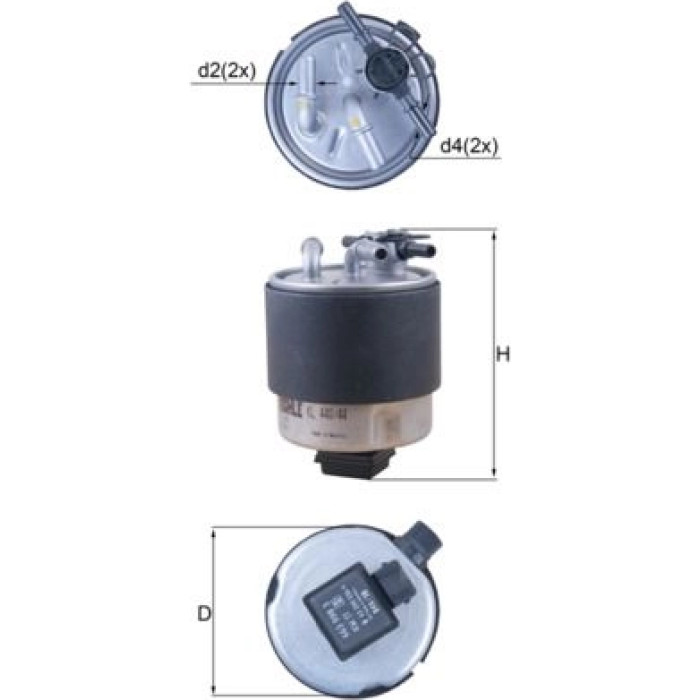 KL 440/44 MAHLE Kraftstofffilter KL 440/44, Leitungsfilter, Höhe 142,4 mm – u. a. für Nissan Qashqai +2 (JJ10E), I (J10, NJ10) – OE Nummer 16400JD50C - l KL 440/44 MAHLE Kraftstofffilter KL 440/44, Leitungsfilter, Höhe 142,4 mm – u. a. für Nissan Qashqai +2 (JJ10E), I (J10, NJ10) – OE Nummer 16400JD50C - l