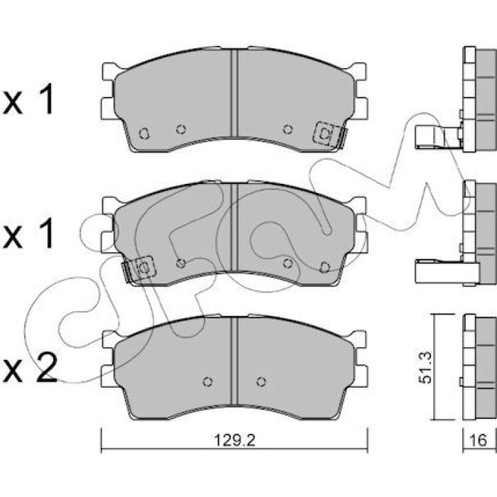 CIFAM Bremsbelagsatz, Scheibenbremse 822-512-0 CIFAM Bremsbelagsatz, Scheibenbremse 822-512-0