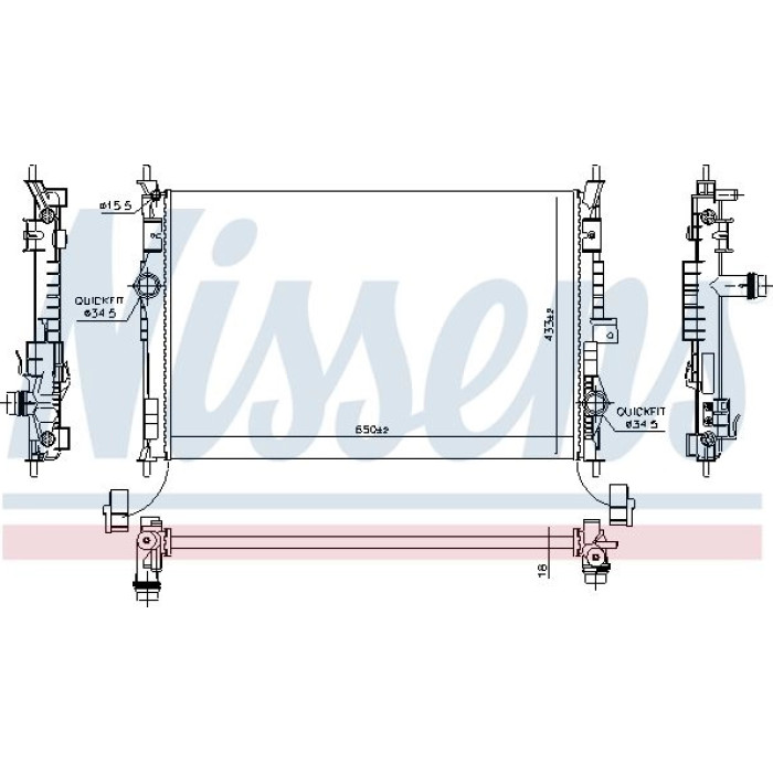 Nissens Wasserkühler PKW 636014 Nissens Wasserkühler PKW 636014