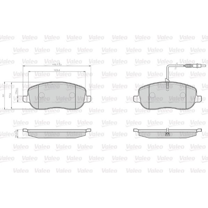 Valeo Bremsbelagsatz 872261 Valeo Bremsbelagsatz 872261