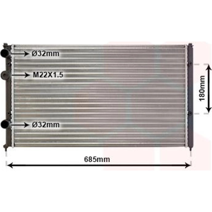 Van Wezel Motorkühler 58002115 Van Wezel Motorkühler 58002115
