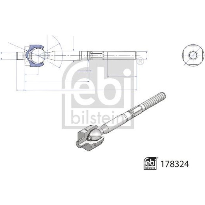 febi Spurstangen-Axialgelenk 178324 febi Spurstangen-Axialgelenk 178324