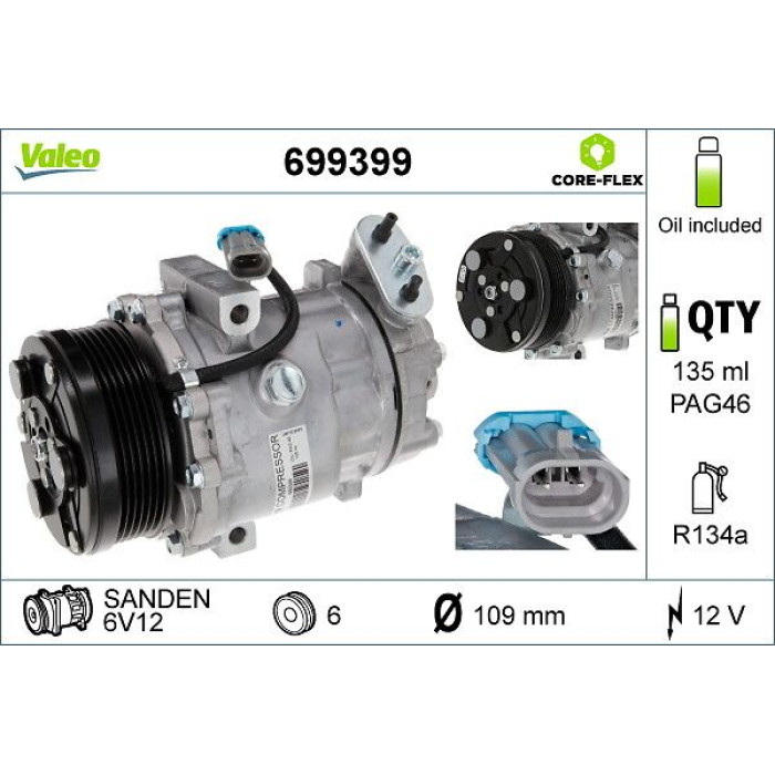 699399 Valeo Kompressor 699399 699399 Valeo Kompressor 699399