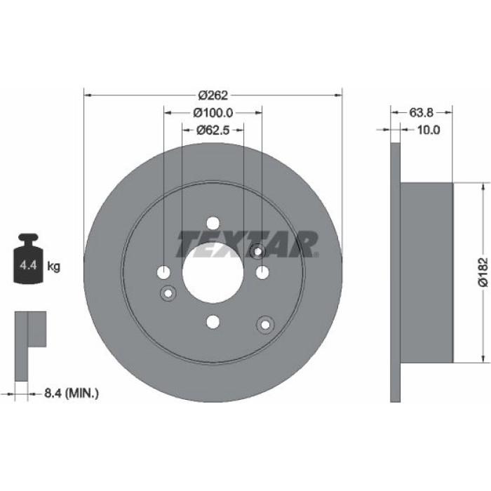 Textar Bremsscheibe 92161303 – mit ESP