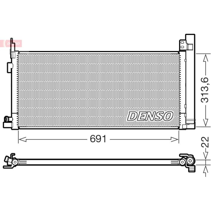 Denso Klimakondensator DCN50124 Denso Klimakondensator DCN50124